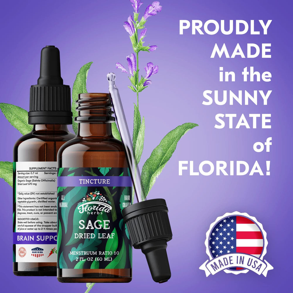 Made in USA branding on Sage Extract packaging