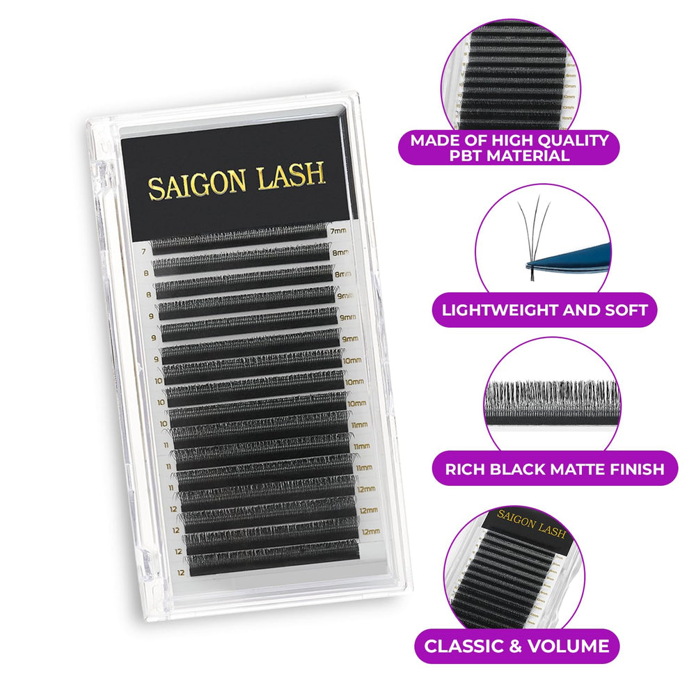 SAIGON LASH mixed lengths 7-15mm highlight versatile look options