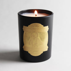 Amber and Heliotrope scented candle for healing