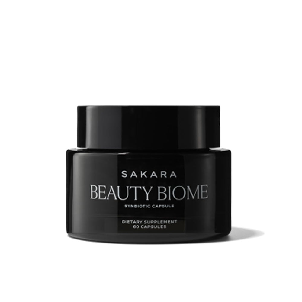 Packaging of SAKARA Beauty Biome with bottle