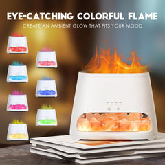 Himalayan salt lamp glowing white