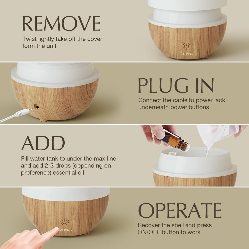 SALKING packaging and included accessories for 100ml diffuser