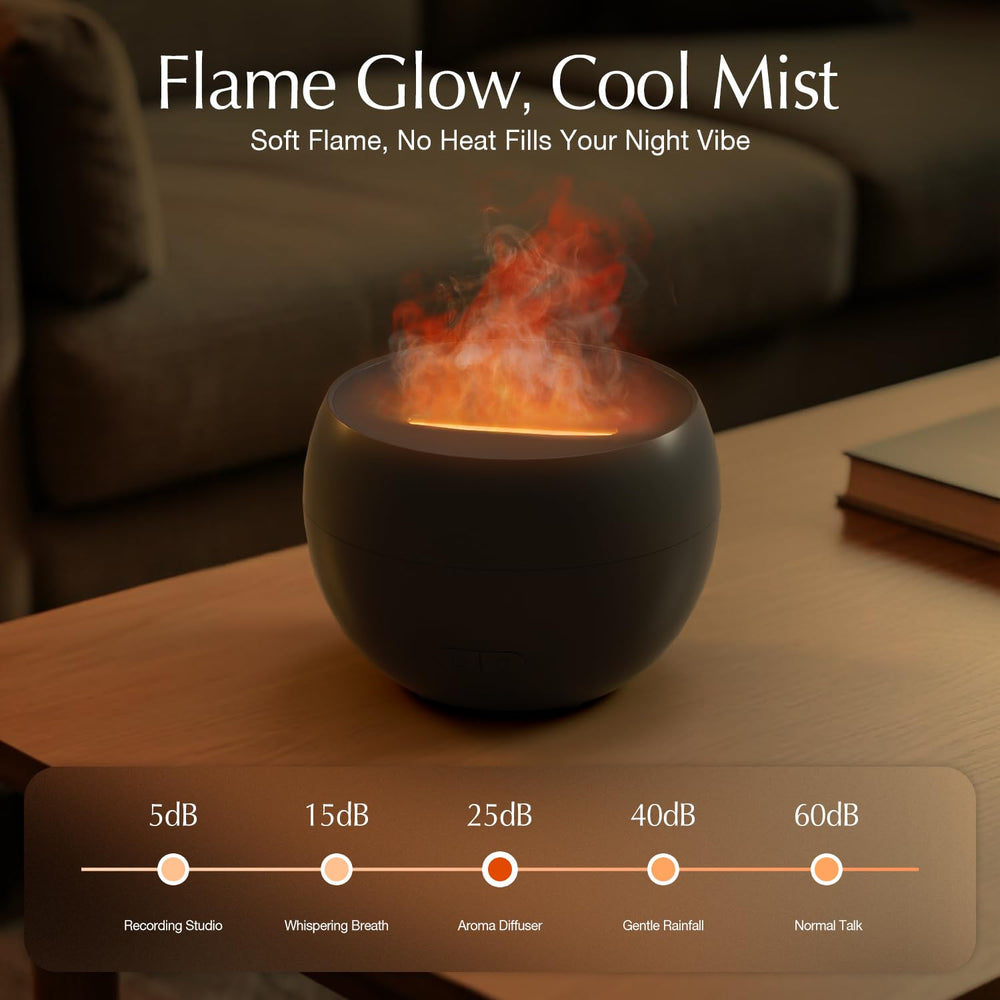 Sleek black SALKING flame diffuser with compact, minimalist design