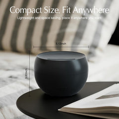 Product shown on a modern bedside table in a bedroom setup