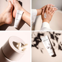 Hands applying Salt Lab Magnesium Lotion to skin