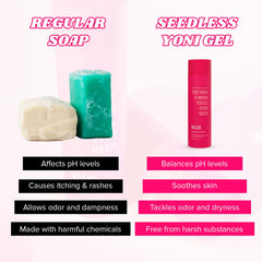 salt.xo Seedless Yoni Gel Wash cruelty-free label on packaging