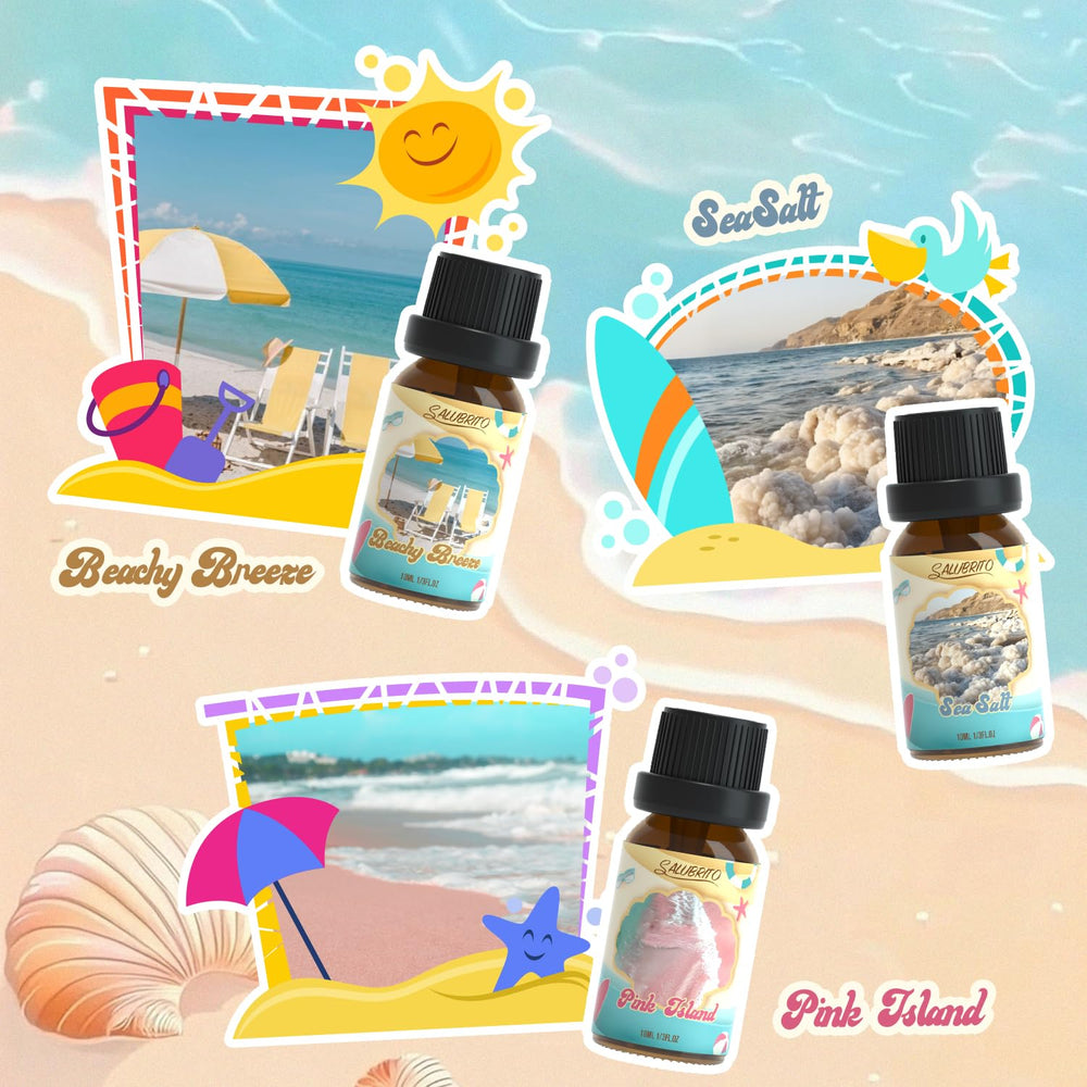 SALUBRITO Beach Fragrance Oils Set – Pink Island scent bottle