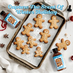 Gingerbread spices: ginger, cinnamon, and nutmeg arrangement