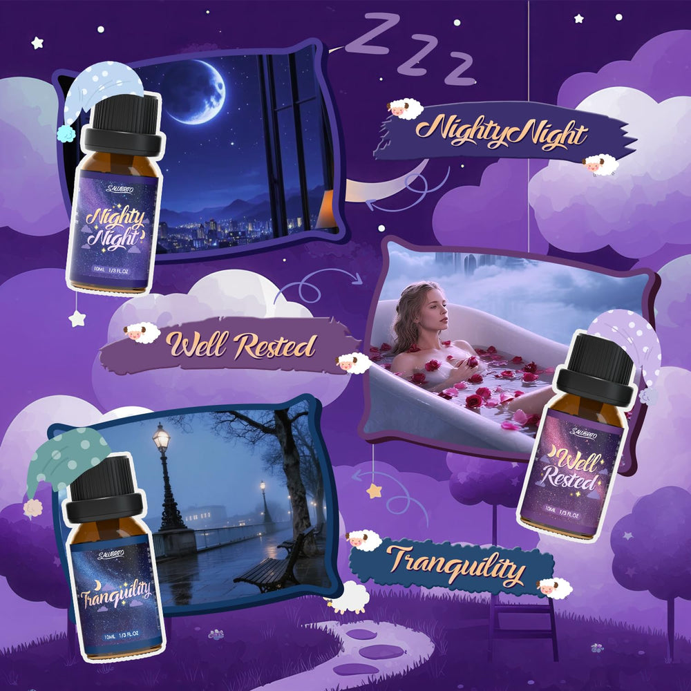 Well Rested essential oil bottle for diffuser and aromatherapy