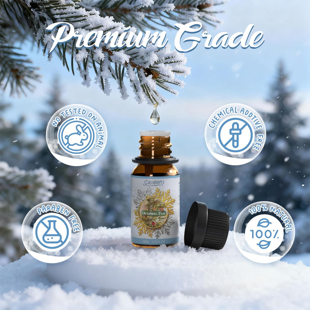 SALUBRITO Winter Fragrance Oils Set with Candy Cane scent