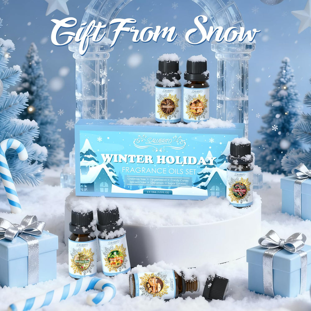 SALUBRITO Winter Fragrance Oils Set gift box packaging