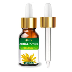 Salvia Arnica oil bottle close-up ready for skincare blends