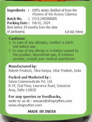 Product label displaying Salvia Calamus Oil