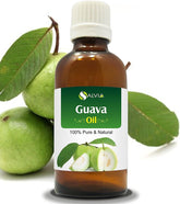 Salvia Guava Oil bottle on stand highlights external-use carrier oil