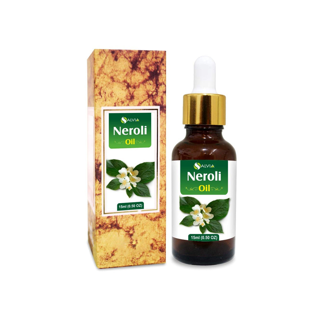 Salvia Neroli Oil 15ml amber bottle with dropper, front view