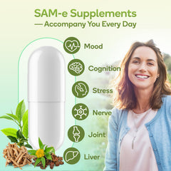 Bottle and capsules of SAM-e capsule complex