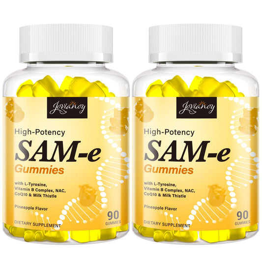 Bottle of SAM-e Gummies Pineapple flavor 180-count