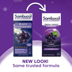 Ingredients for Sambucol Black Elderberry Syrup 4oz
