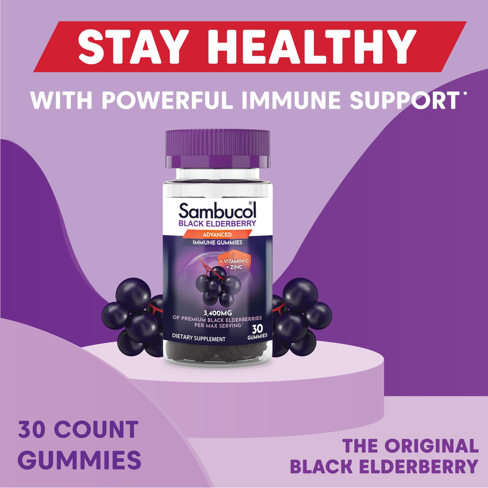 Vegan and gluten-free labeling on Sambucol Elderberry Gummies