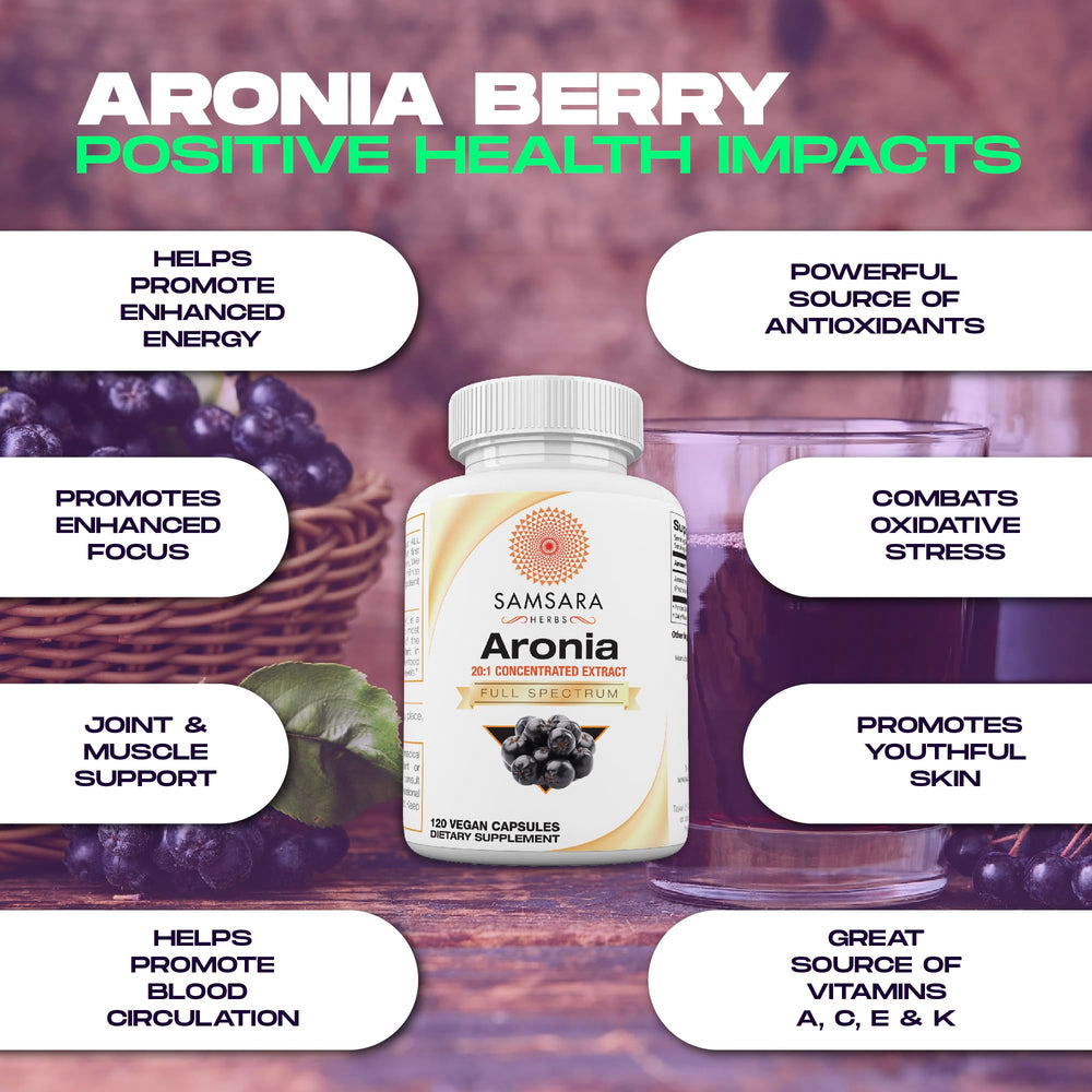 Samsara Aronia Berry 120x500mg capsules bottle