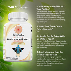 Ingredient graphic—multi-herb blend designed for daily resilience with Samsara Herbs.