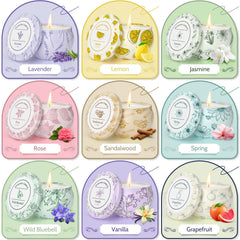 Sandalwood scented candle tin from WarmEmbrace
