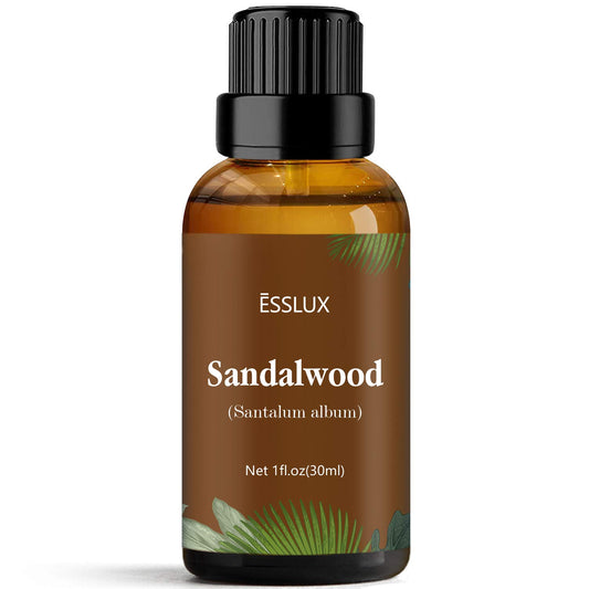 Sandalwood essential oil 30ml amber glass bottle