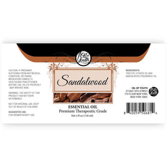 Therapeutic-grade sandalwood essential oil with dropper
