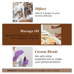 Sandalwood essential oil for skin, massage, candles and soaps