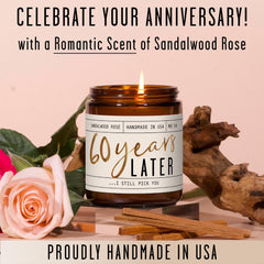 Sandalwood rose scented candle