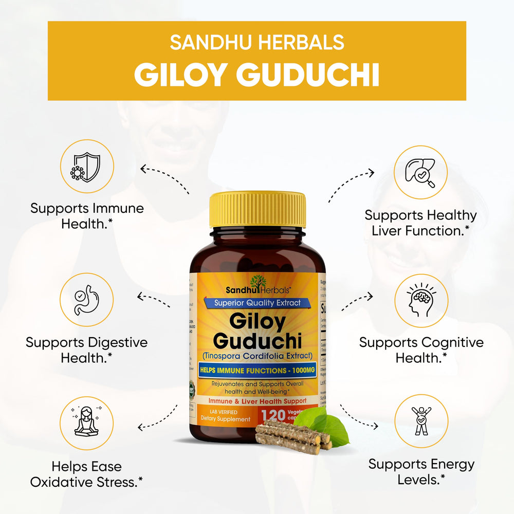 Close-up of Giloy powder label