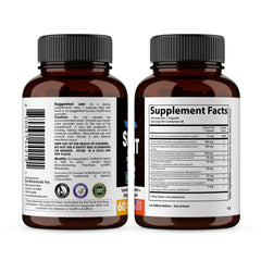 Back label showing ingredients and dosage information