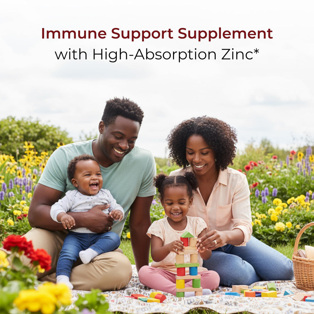 Nutrition facts panel for Zinc Quercetin