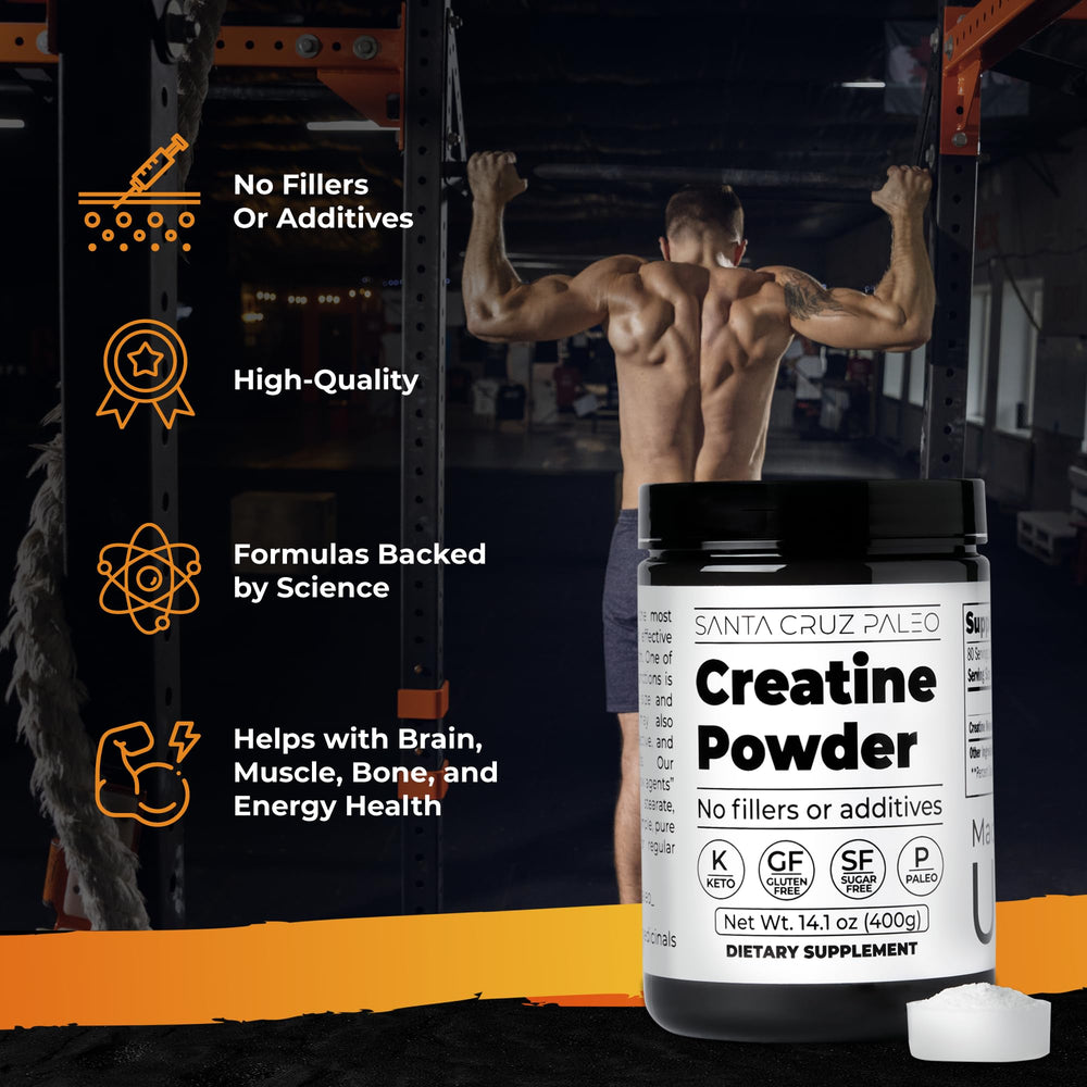 Micronized creatine monohydrate powder dissolving in water