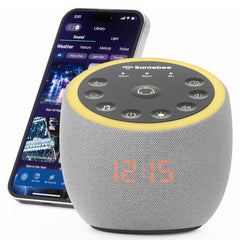 Santebee white noise machine front view for focused sleep and calm evenings.