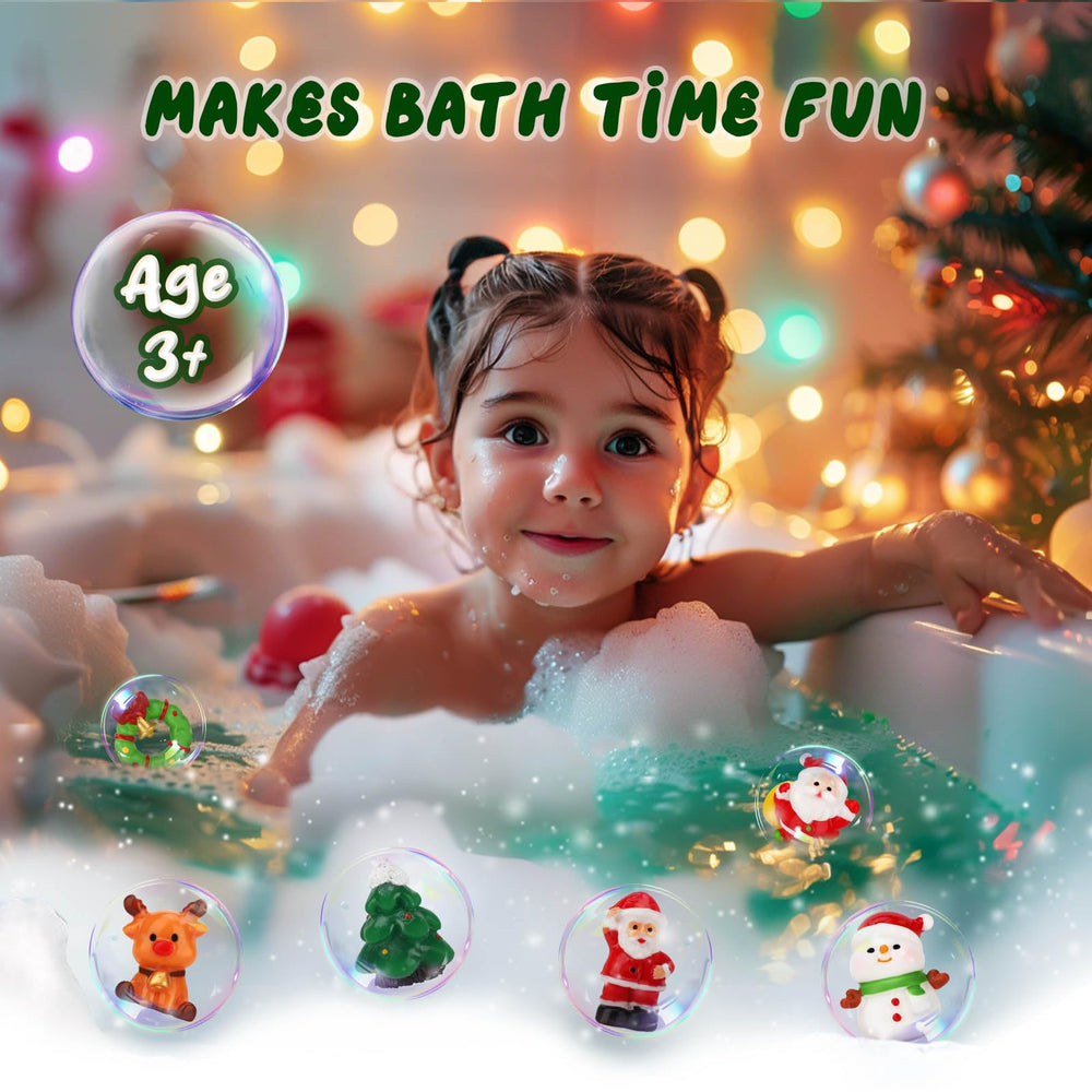 Sanyi kid-friendly bath bombs scented with lemon offer colorful fizz.