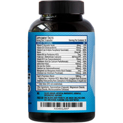Non-GMO and all-natural formulation label on bottle