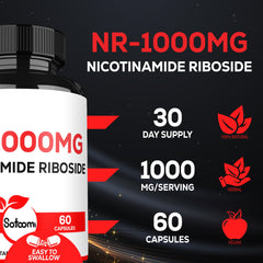 60 vegan capsules of Satoomi NAD NR 1000mg