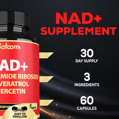 Close-up of NAD supplement capsules