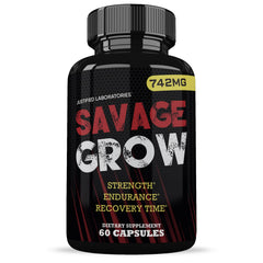 Close-up of Savage Grow 742MG capsules