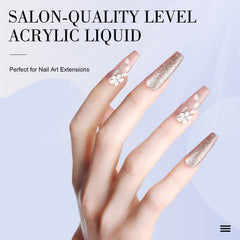 SAVILAND monomer acrylic liquid color-clarity swatch with minimal bubbles.