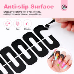 SAVILAND peel-off design removes easily after polish dries for quick reuse