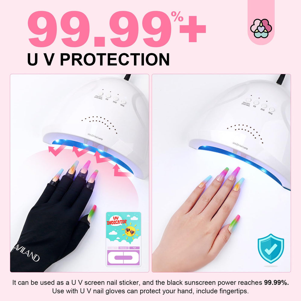 SAVILAND U-shaped design shields skin while applying gel polish and airbrush