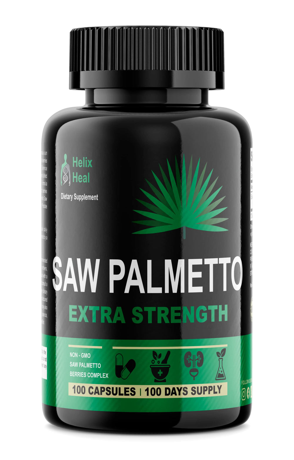 Saw Palmetto for Men bottle, 500mg, 100 capsules