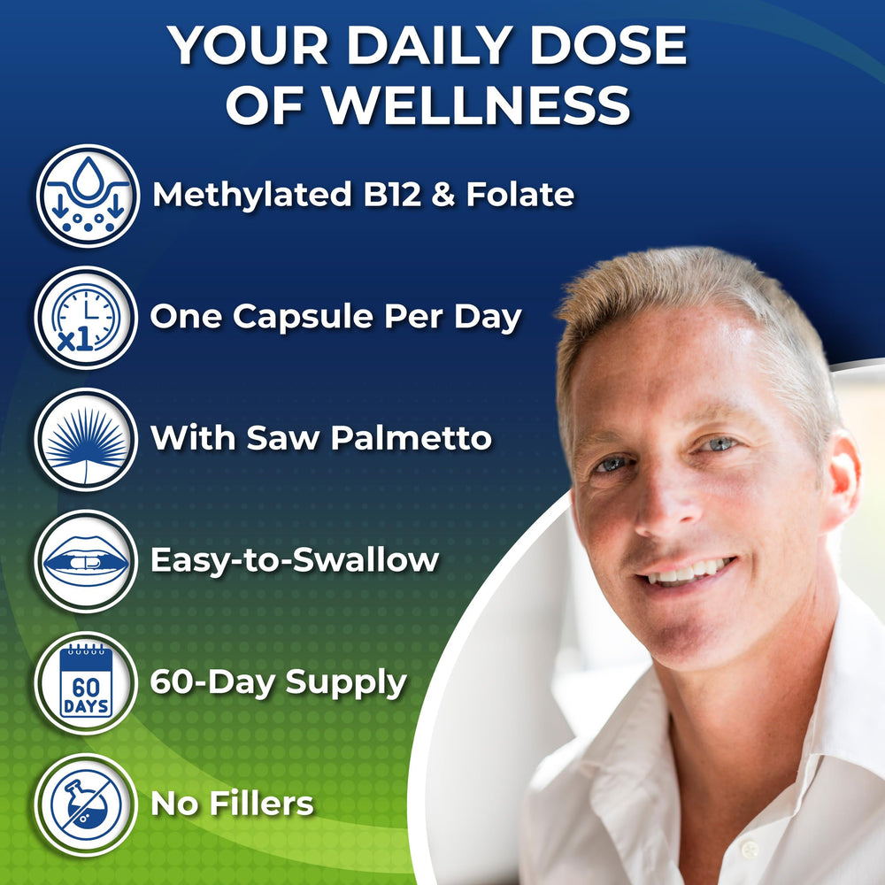 Saw Palmetto ingredient highlighted for men's wellness