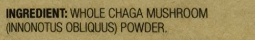 Premium Chaga powder with scoop and natural backdrop