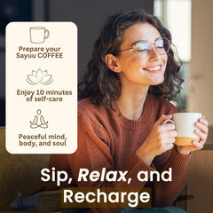 Pour-over of mushroom coffee into a glass cup