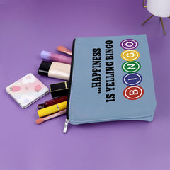 Sazuwu travel-friendly pouch fits a compact set of cosmetics and accessories.
