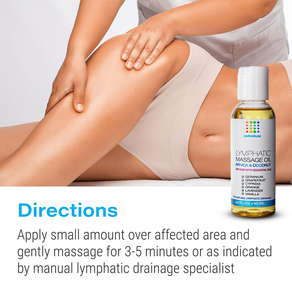 Oil applied to scar area for scar massage and recovery.