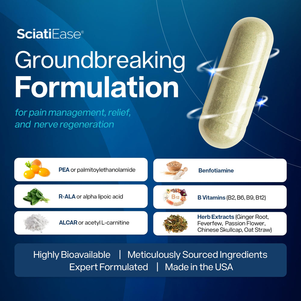 SciatiEase bottle-pour morning-evening demonstrates easy routine and consistent intake.